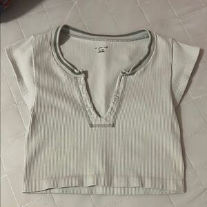 White go for gold urban outfitters top